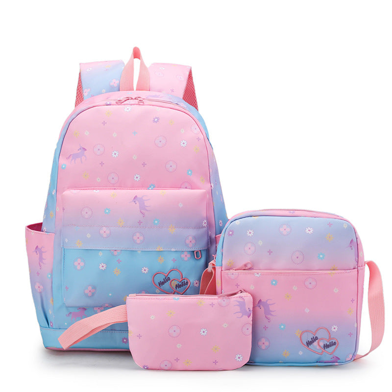 Süßes Multi-Taschen Schulrucksack-Set Brehn