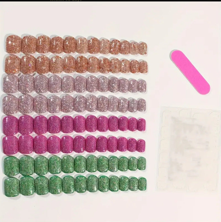 DIY Glitzer Press-On Nägel Brehn