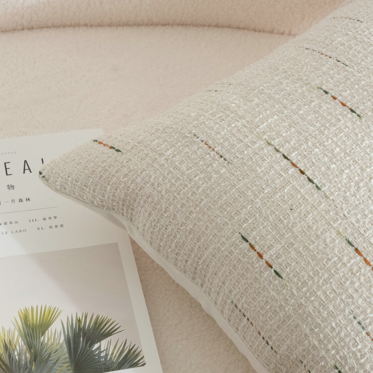 Texturiertes Geweben Accent Kissen für Sofa Dekor