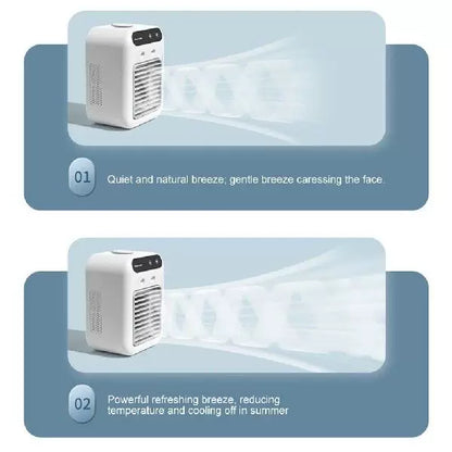 Unisex Einheitsgröße kompakter Desktop Mikro-Luftkühler mit oberer Füllung Wasserreservoir abnehmbarer Filter und verstellbaren Lamellen Brehn