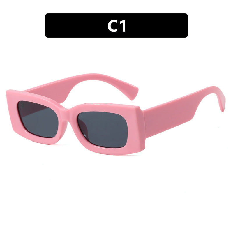Damen modische quadratische Sonnenbrille mit transparentem Rahmen und schützendem UV-Filter Brehn