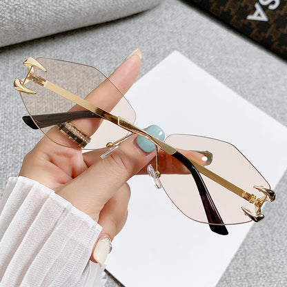 Damen geometrische Oversized-Sonnenbrille Brehn