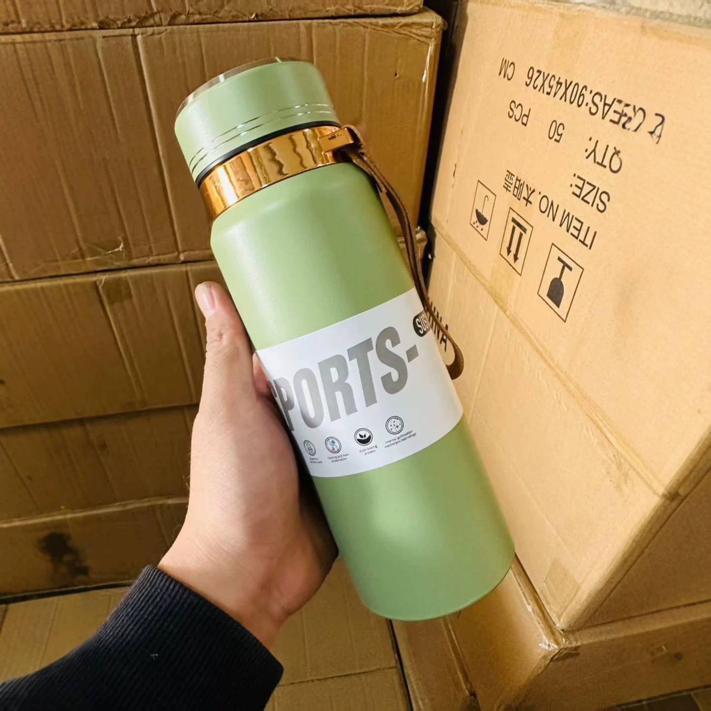Unisex Sportliche Thermo-Trinkflasche Brehn
