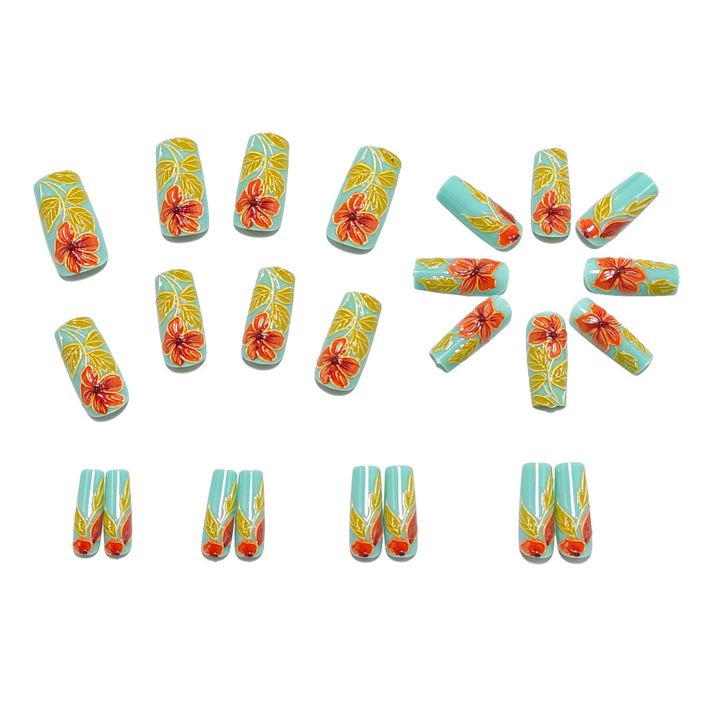 Kunstnägel mit Elegantem 3D Blumen-Design Brehn