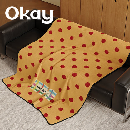 Weiches Fleece Polka Dot Wurfdecke