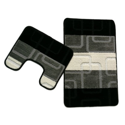 Weiches Plüsch-Badezimmermatten-Set