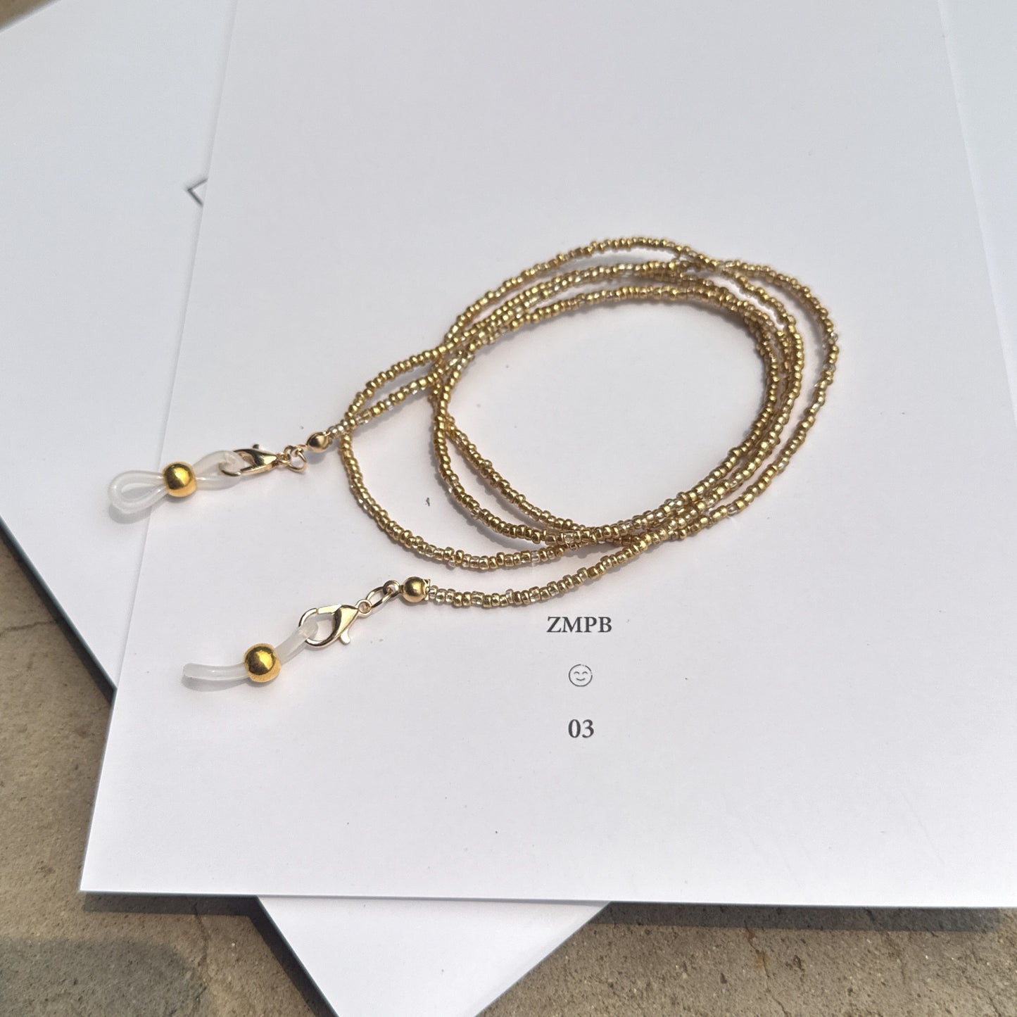 Bunte Perlen Brillen Kette Brehn