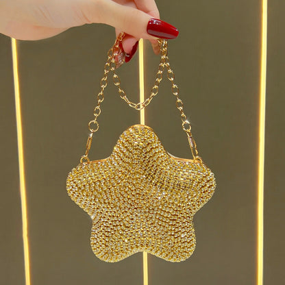 Rhinestone Sternförmige Clutch