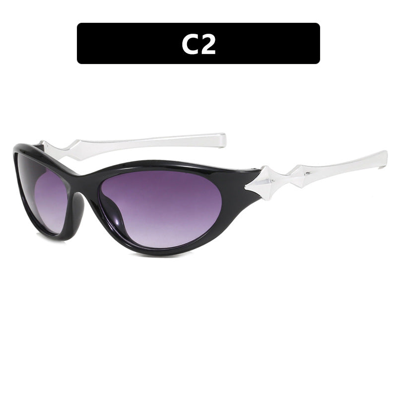 Damen Sonnenbrille im eleganten Retro-Stil mit auffälligen Gläsern Brehn