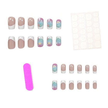 Ozean-Themen Press-On Nagelkunst Brehn