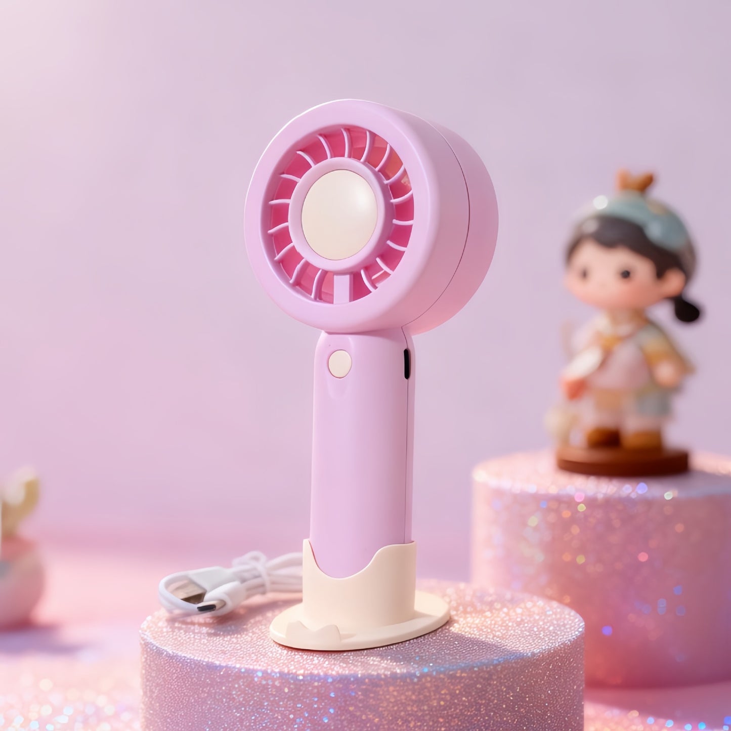Damen Tragbarer USB-Handventilator mit ergonomischem Design Brehn