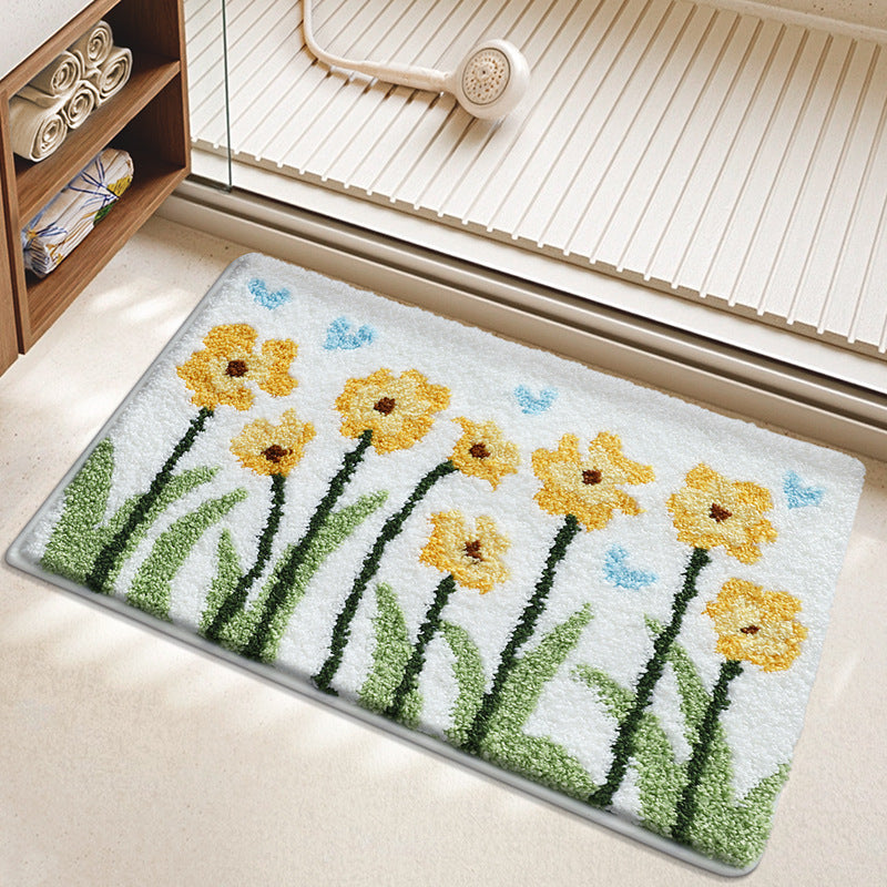 Texturiertes Blumen-Badezimmermatte Brehn