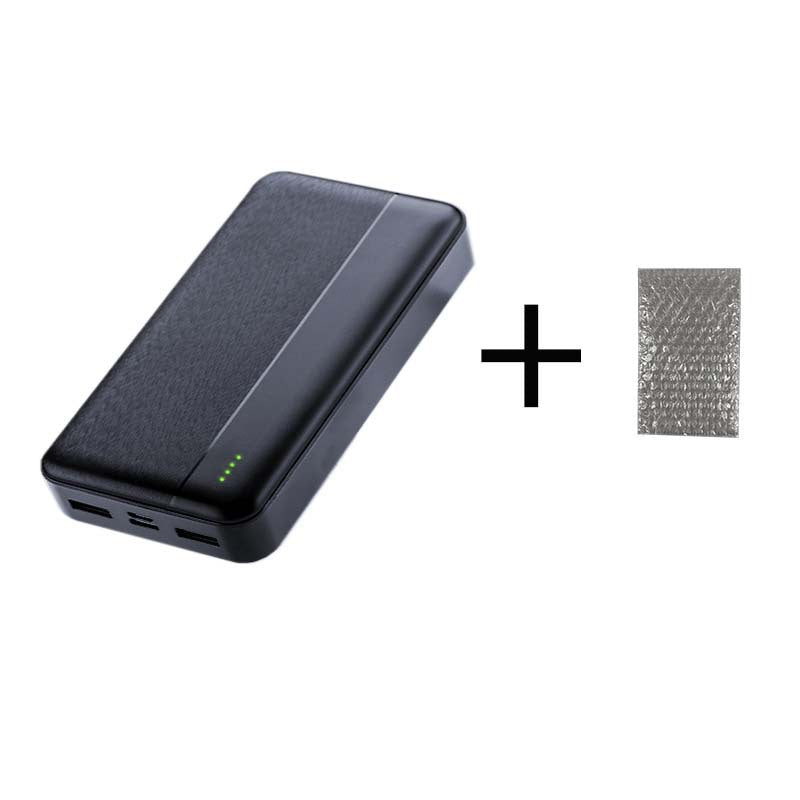 Tragbare Powerbank mit hochwertiger Oberflächenstruktur und Schnellladefunktion Brehn