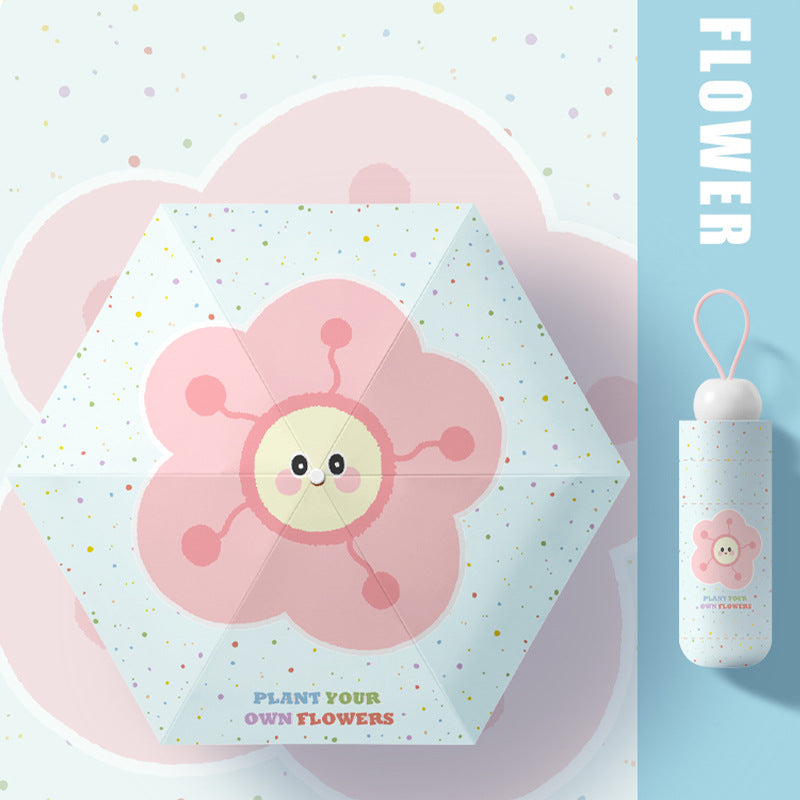Damen Faltregenschirm mit verspieltem Blumendesign Brehn
