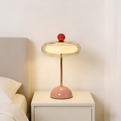 Vintage-inspirierte Glas-Tischlampe