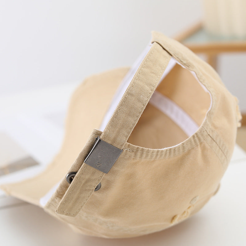 Damen modische Destroyed-Basecap mit verstellbarem Riemen Brehn
