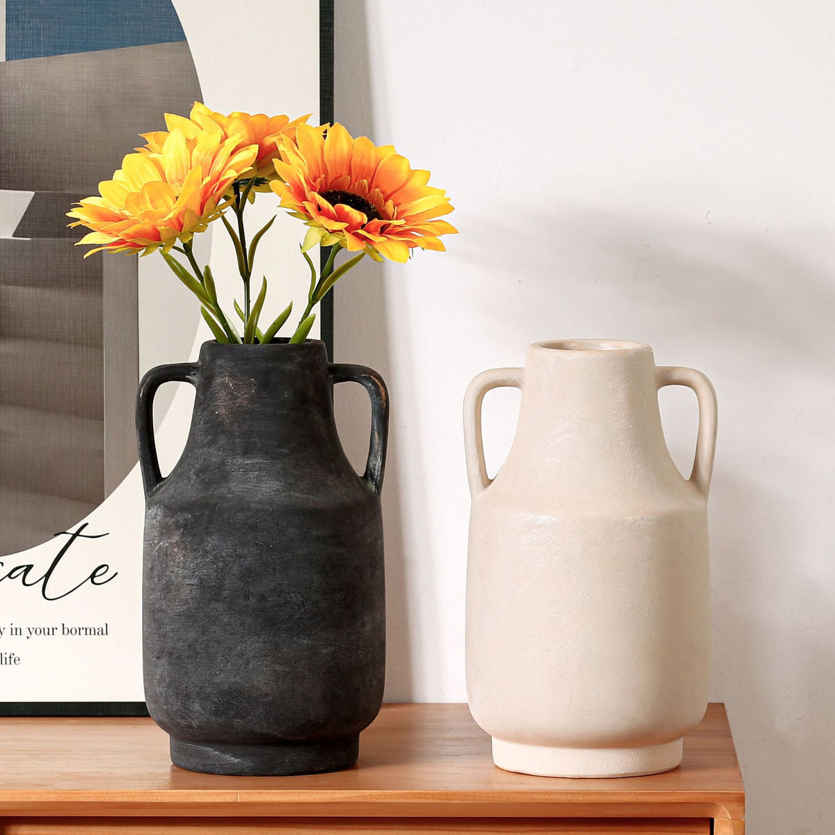 Elegante Keramikblumenvase Brehn