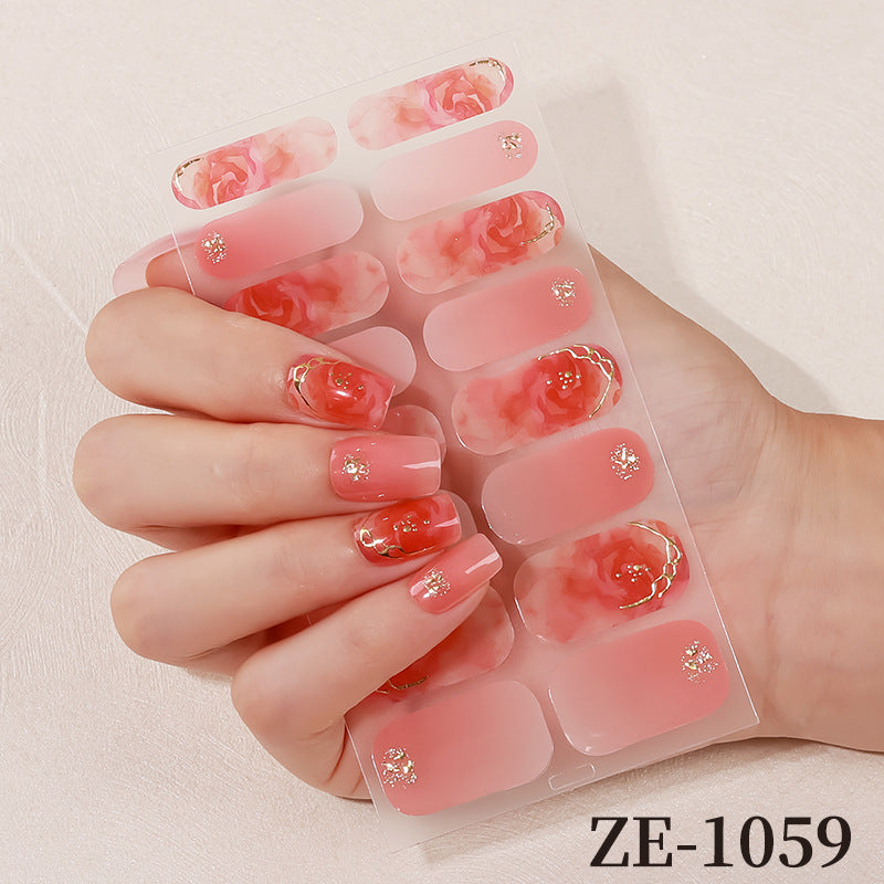 Blumen Design Nagelkunst Wraps