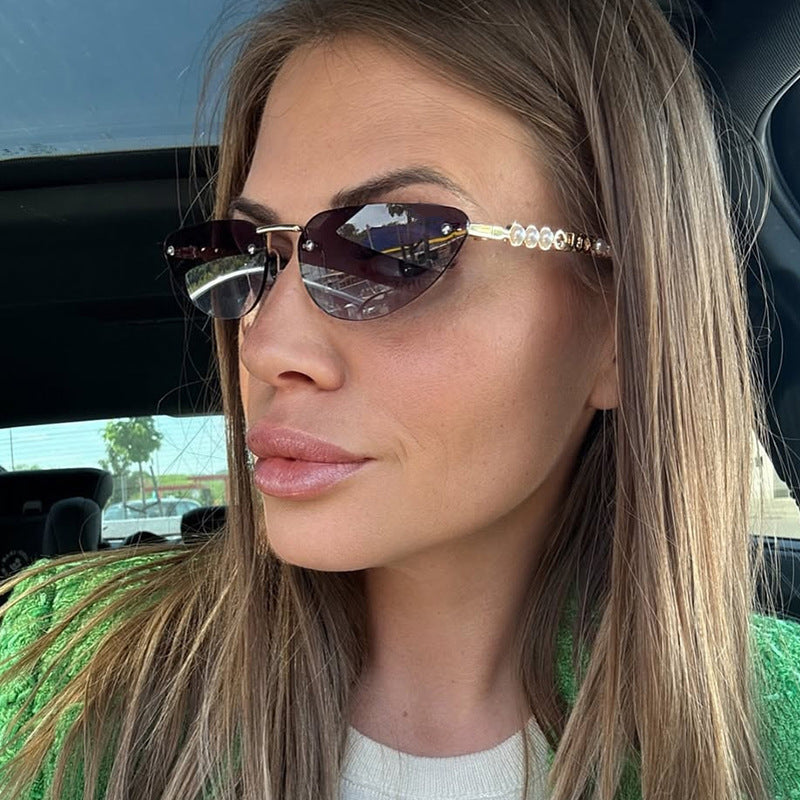 Damen Cat-Eye Sonnenbrille mit luxuriösen Details und schützendem UV-Filter Brehn