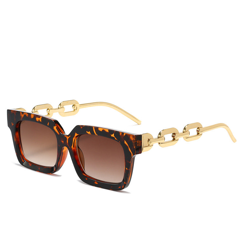 Damen modische Sonnenbrille mit einzigartigem Kettenelement Brehn