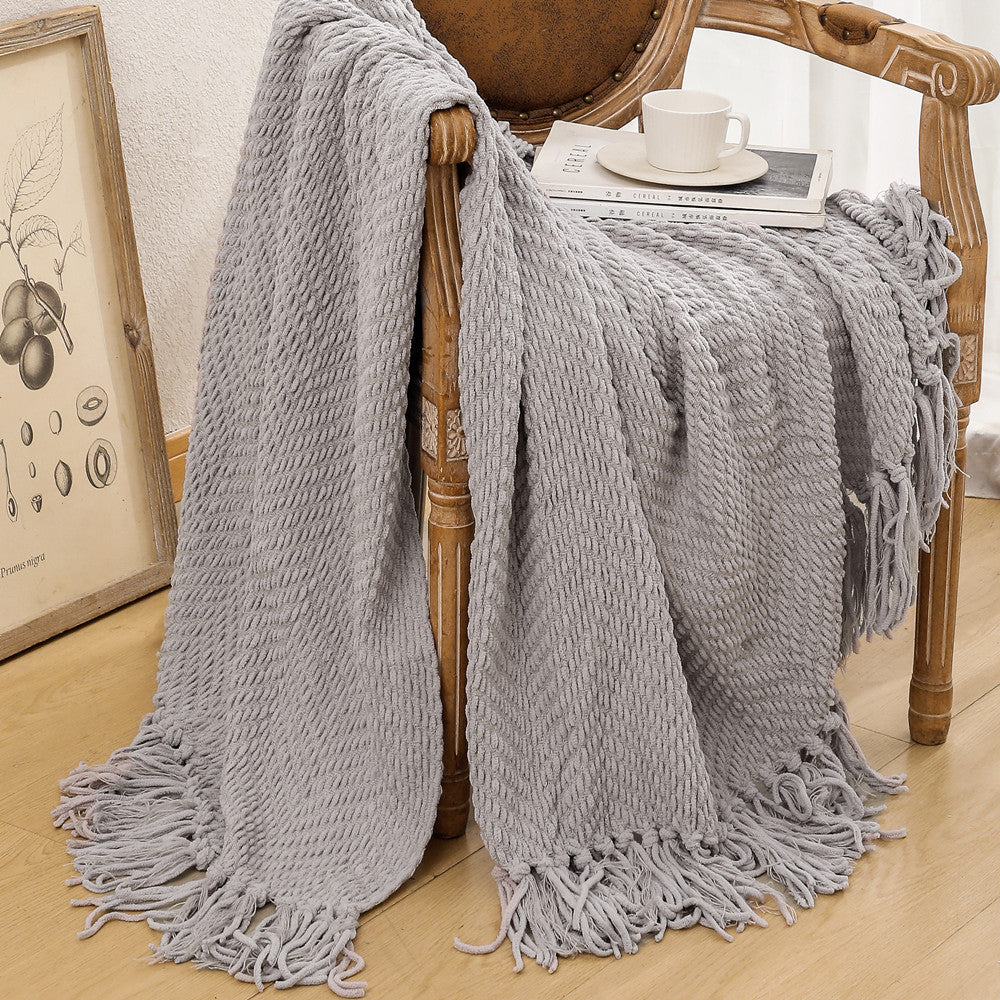 Gemütliche Strickdecke