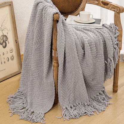 Gemütliche Strickdecke