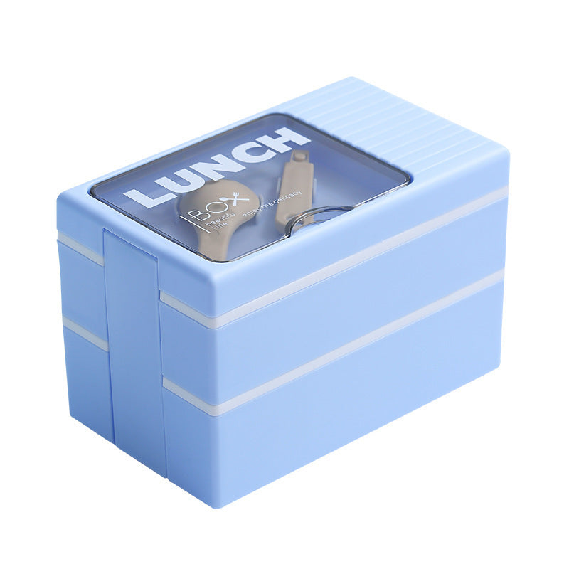 MehrschichtigeLunchbox mit integriertem Besteck