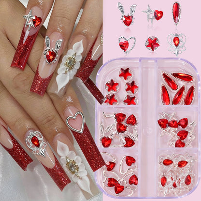 Dekorative 3D Nagelkunst Charms Set