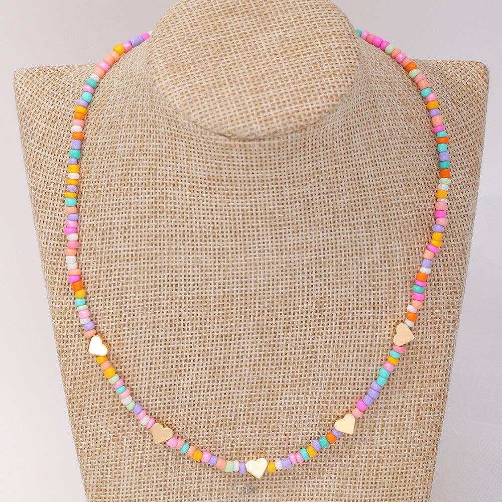 Perlen- und Perlenbesatz Choker-Halskette Brehn