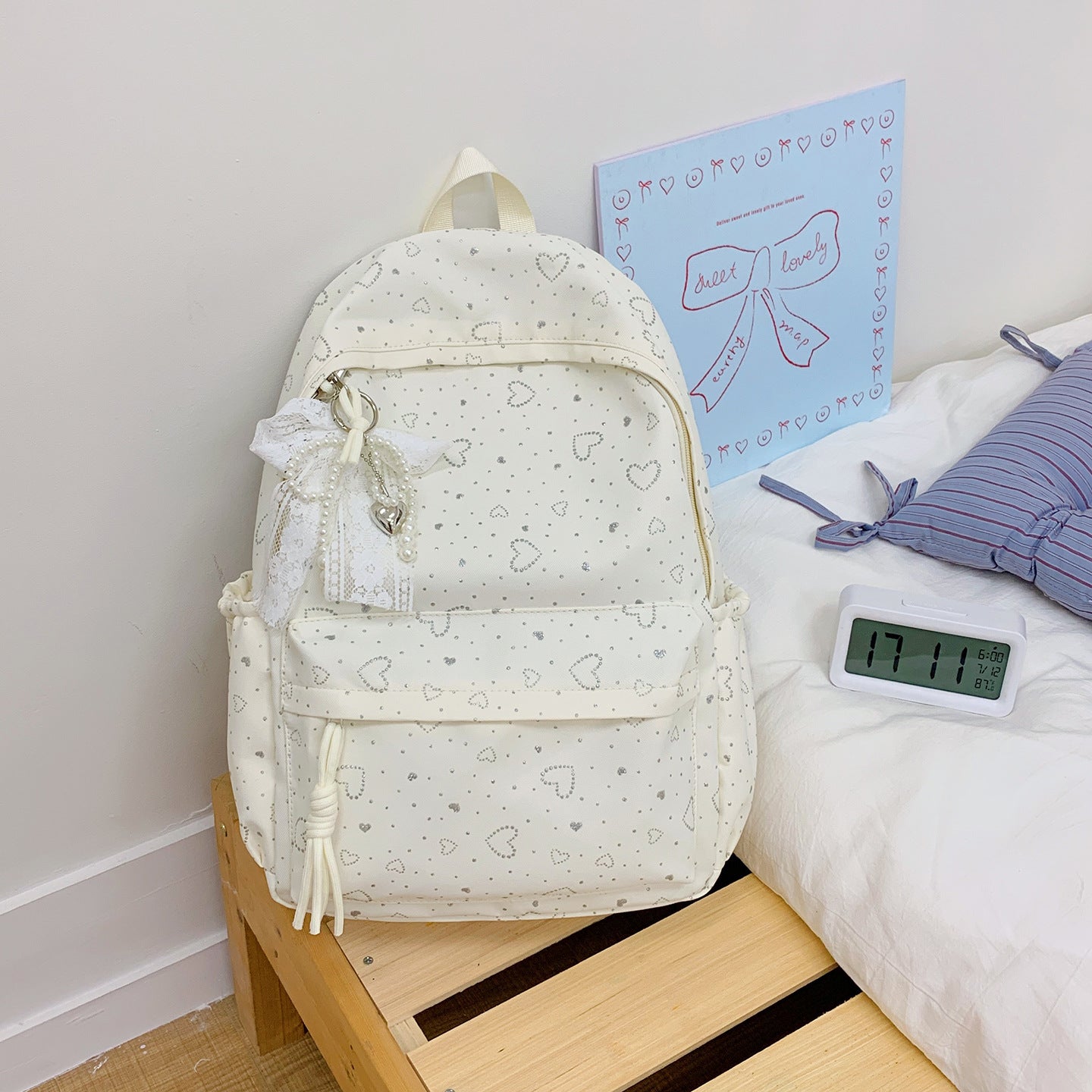 Herz-gestalteter lässiger Schulrucksack