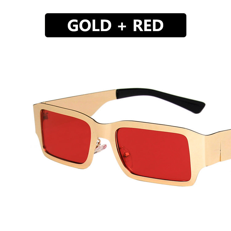 Damen geometrische Sonnenbrille mit schützendem UV-Filter und robustem Metallrahmen Brehn