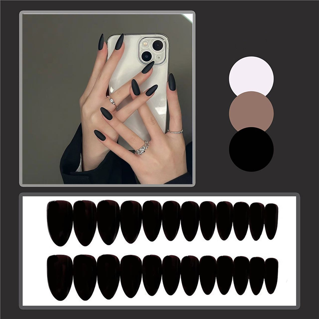 Kunstnagelset in elegantem matten Finish Brehn