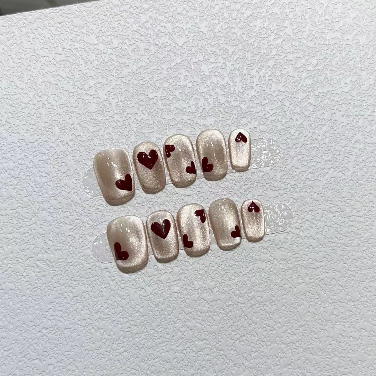 Herz-Muster Druck-Nagelkunst Set Brehn