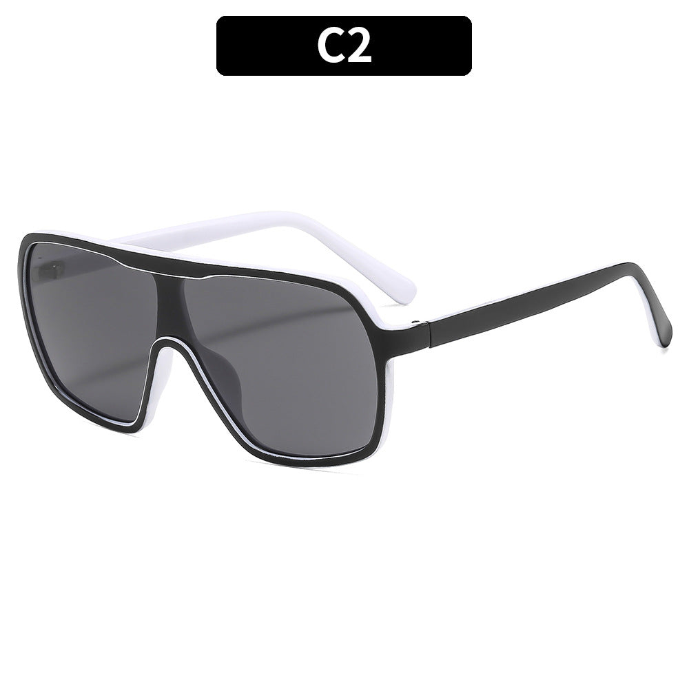 Modebewusste Übergroße Geometrische Sonnenbrille