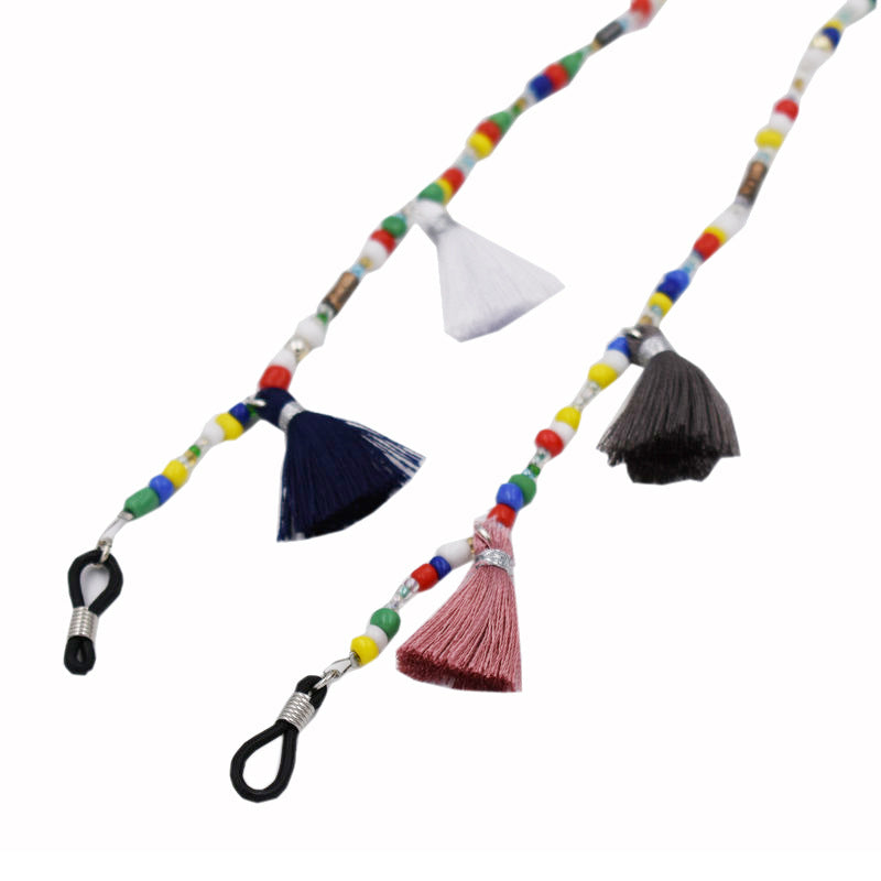 Bunte Perlen Sonnenbrillen Kette Brehn