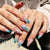 Dekoratives Press-On Nagelkunst Set mit Premium Blumendesigns Brehn