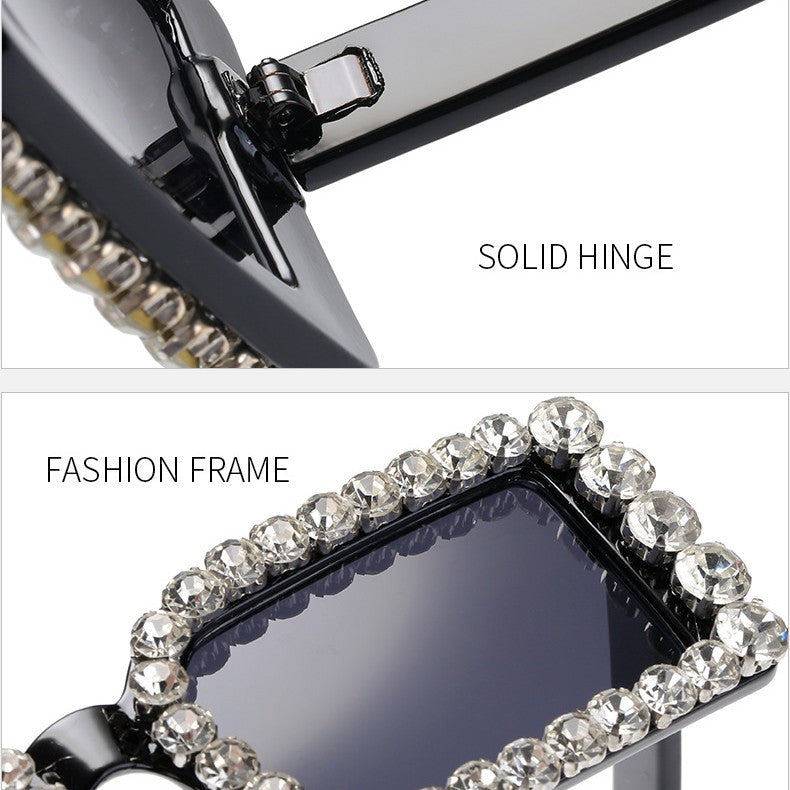 Damen modische Sonnenbrille mit glitzernder Rahmenverzierung Brehn