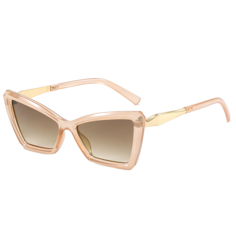 Damen Cat-Eye Sonnenbrille mit luxuriösem transparentem Rahmen Brehn