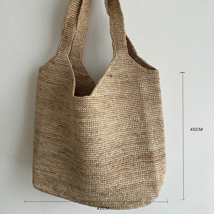 Handgefertigte Stricktasche mit Floralem Design Brehn