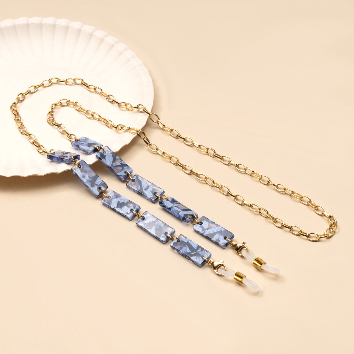 Chunky Abstract Pattern Eyewear Chain Brehn