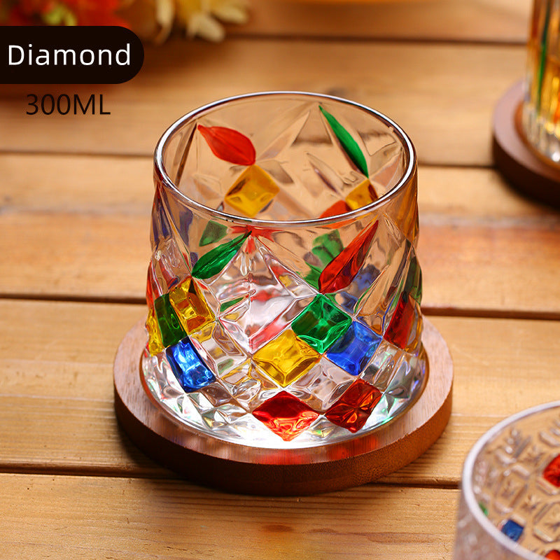 Rotierendes Multi-Color-Glas für Whiskey mit Geschenkbox | Brehn