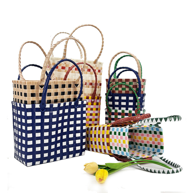 Geflochtene Handtasche mit Stabilen Griffen Brehn