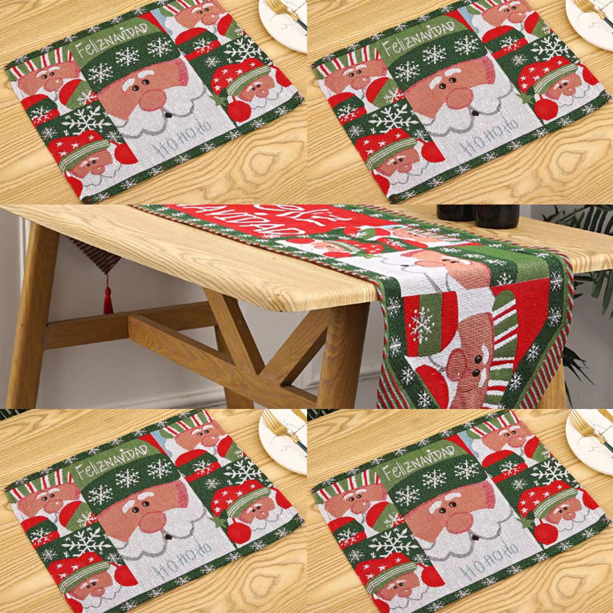 Festliche Tischdecke mit Weihnachtsbaum-Motiv Brehn