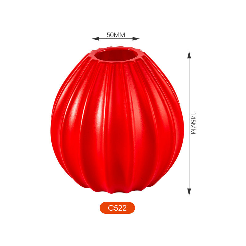Elegante strukturierte Keramikvase Brehn