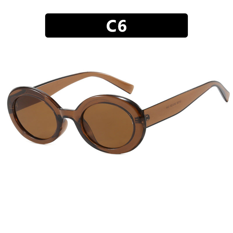 Damen runde Sonnenbrille mit elegantem Kunststoffrahmen und UV-Schutz Brehn