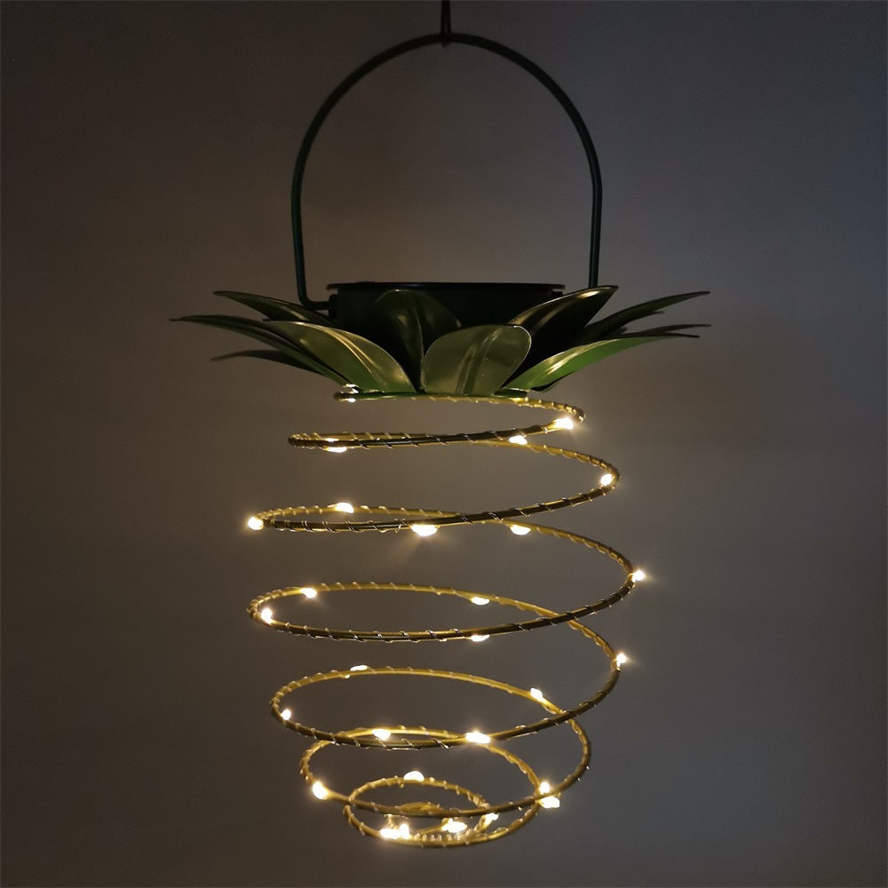 Spiral Pendant LED Hängeleuchte Pflanzgefäß Mit Faux Tropischem Blattaufsatz Brehn