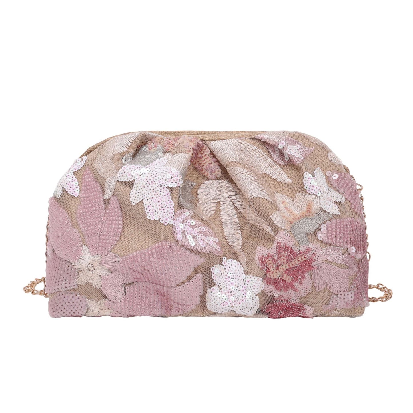 WoElegant Florale Pailletten Clutch-Tasche Brehn