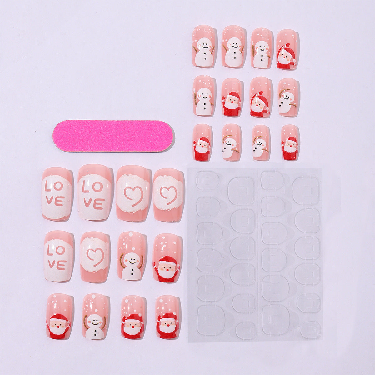 Festliches Kunstnagelset mit Weihnachtsdesign Brehn