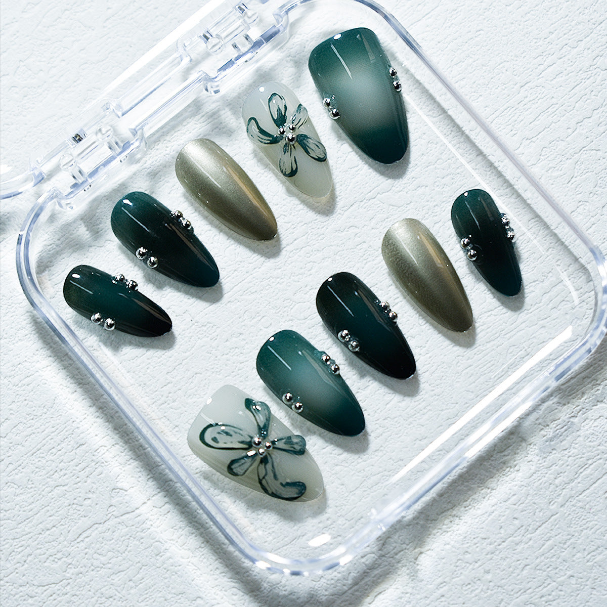 Premium Künstlerische Press-On Nail Set Brehn