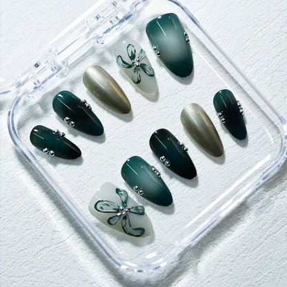 Premium Künstlerische Press-On Nail Set Brehn
